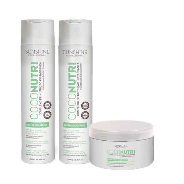 Coco Nutri Home Care - Shampoo 250ml, Condicionador 250ml e Máscara 250g