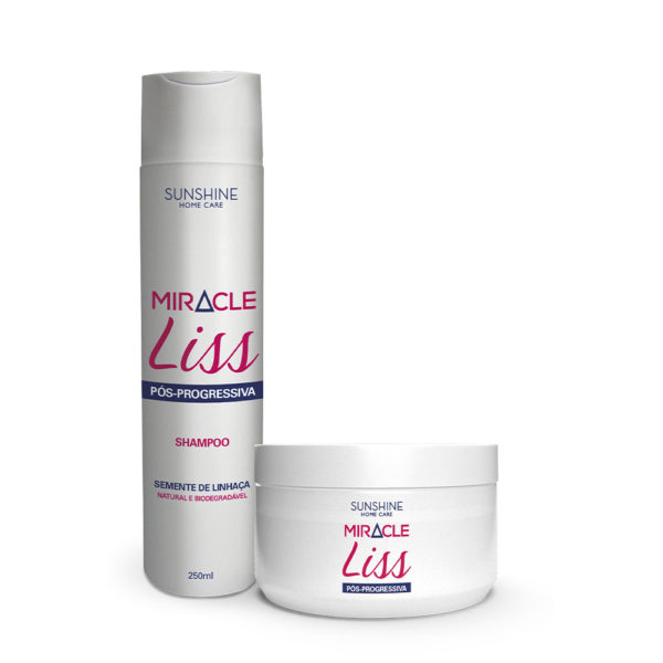 Miracle Liss Home Care - Shampoo Pós-Progressiva 240ml e Máscara Pós Progressiva 250g